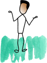 Illustration of a man shrugging his shoulders